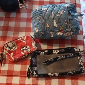 Vera Bradley Quilted Bags in Blue, Red, and Black